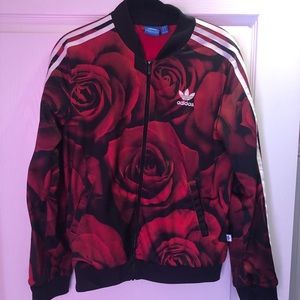 ADIDAS rose pattern track jacket